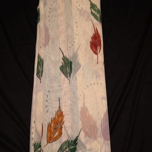 Elegant Leaf Printed Saree - Stylish Ethnic Wear view 3