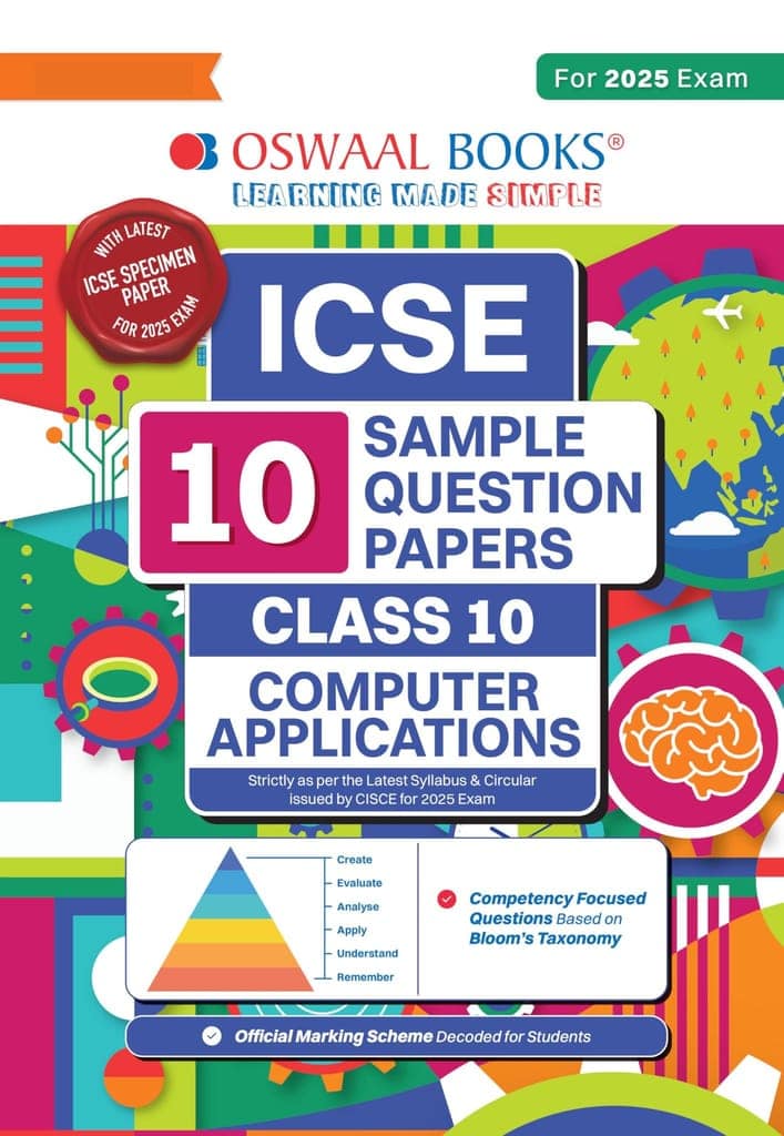 Oswaal ICSE | 10 Sample Question Papers | Class 10 | Computer Application (For 2025 Exam) Oswaal Editorial Board