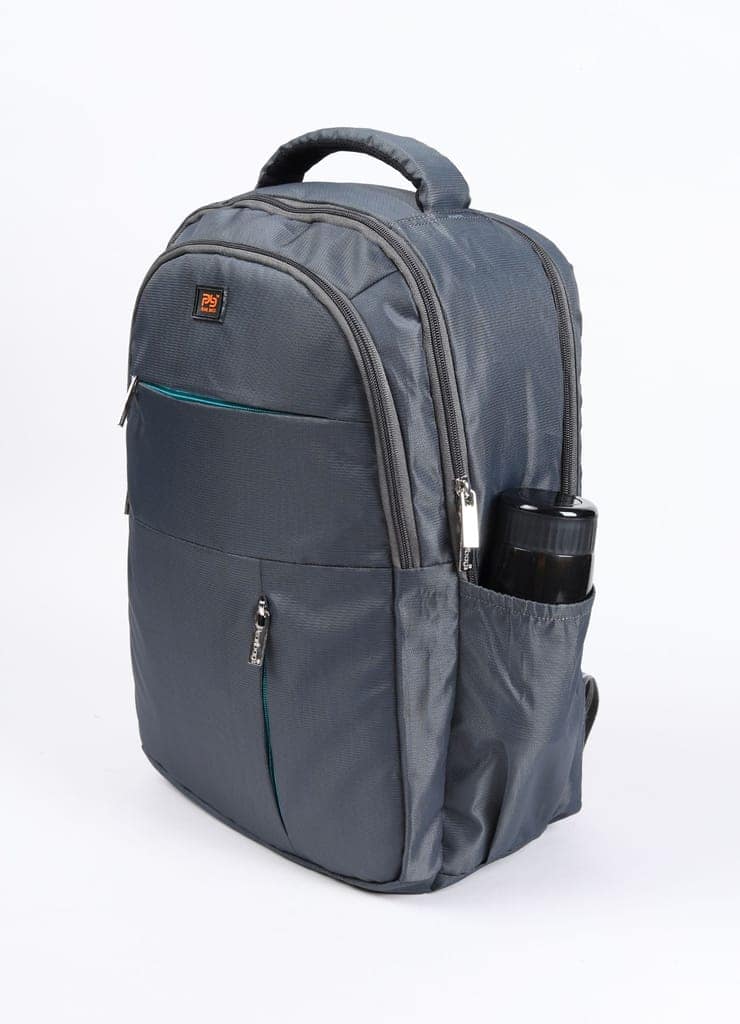 PB Pearlbags Den 20L Solid Backpack , 3 Compartments, Bottle Holder, Organizer, Premium Fabric, Water Resistant Anti Theft , School & College Bag for Boys and Girls, Office & Travel Bag for Men and Women view 2
