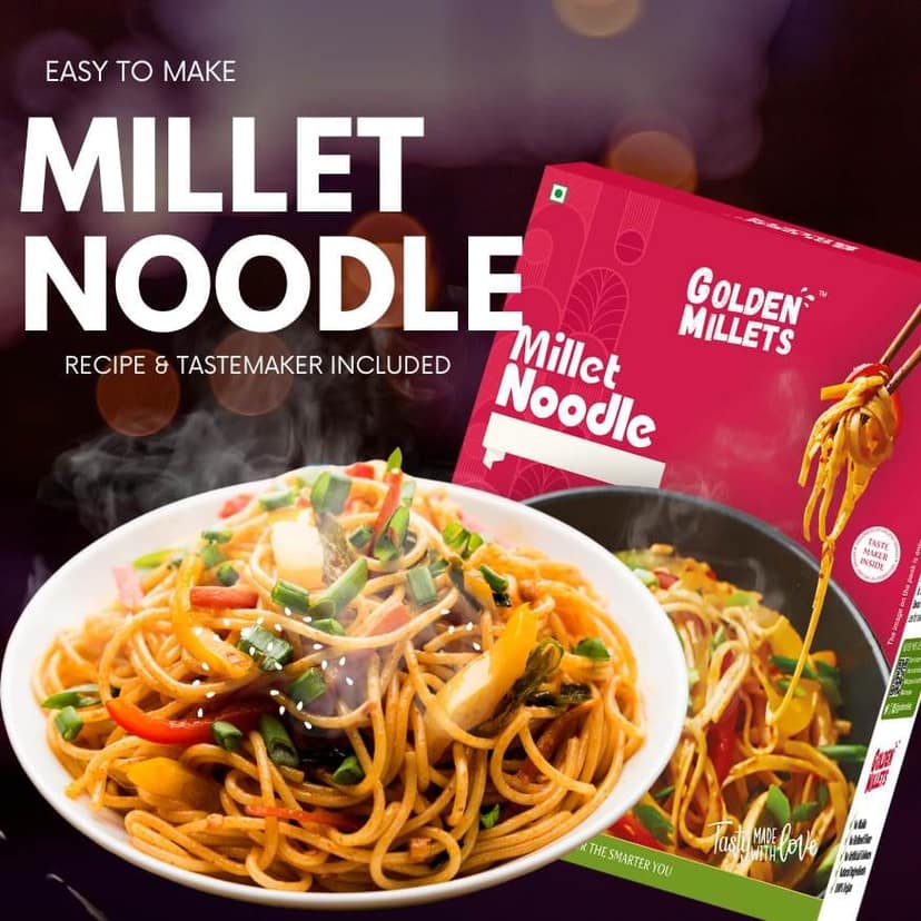 GOLDEN MILLETS Noodles No Preservative | Millet Noodles For Diet | Millets Noodles For Kids | Barnyard Millet Noodles | Kodo Millet Noodles | Foxtail Millet Noodles | Millets Noodles For Kids | 0% Maida | Healthy Noodles Millets | (150g x 3) view 6
