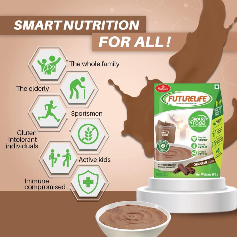 Futurelife Smart Foods Instant Cereal Meal Chocolate 500 Gms view 4