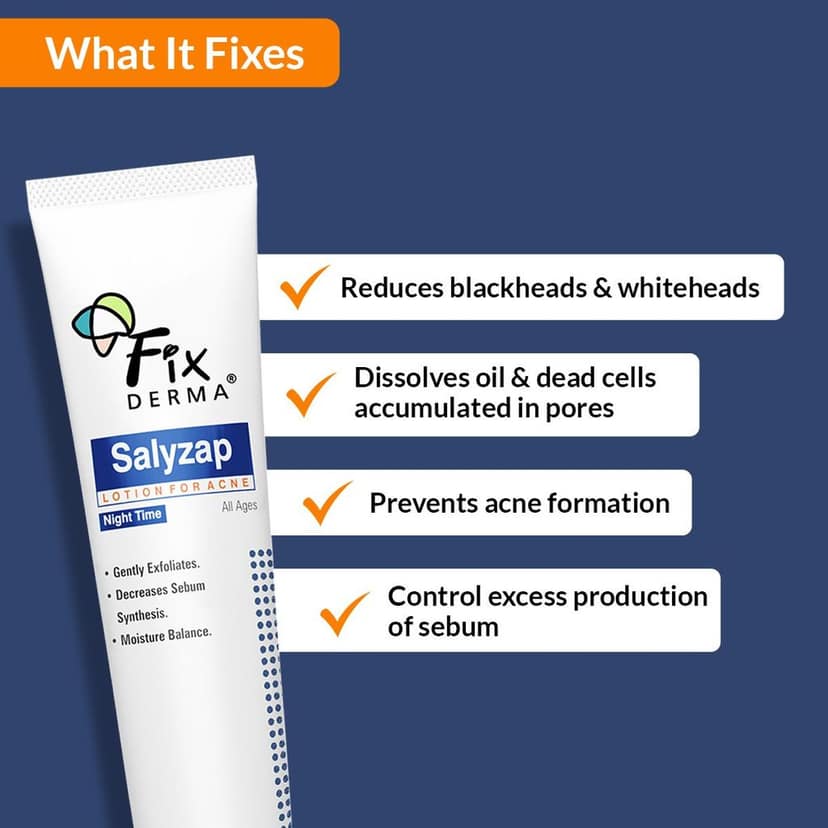 Fixderma Salyzap Night-time Lotion for Acne Prone Skin view 2