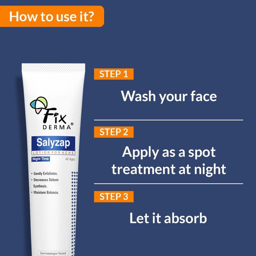 Fixderma Salyzap Night-time Lotion for Acne Prone Skin view 6