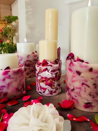 Fresh Rose Petal Soy Candles