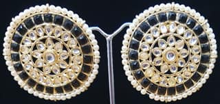 Kundan Beautiful Big Partywear Studs Earrings
