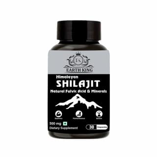 EARTH KING Himalayan Shilajit/Shilajeet Capsule - 500mg 30 Capsules