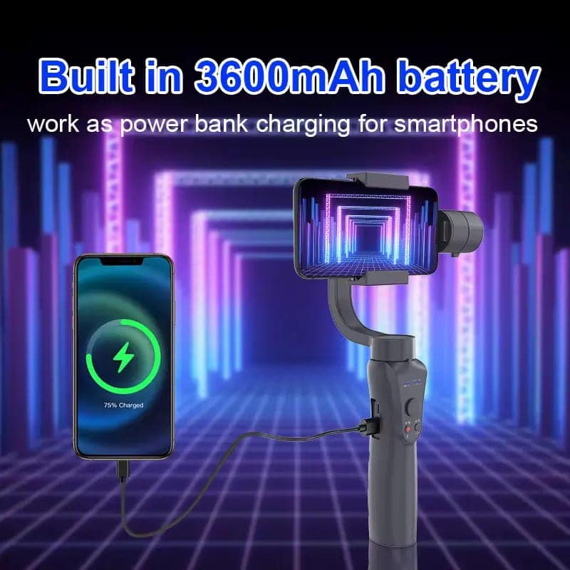 Gimbal AI Face Tracking 3-axis with fill lights view 8