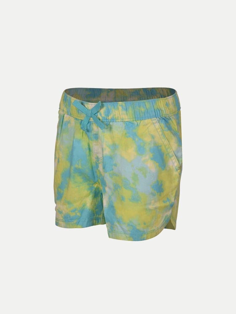 Girls Blue / Yellow Tie n Dye Shorts view 2