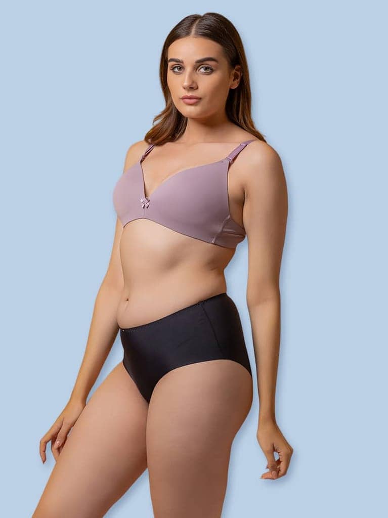 Drop-Dead Soft Lycra Deep Neck Lightly Padded 3/4 Coverage Non- Wire Bra view 3