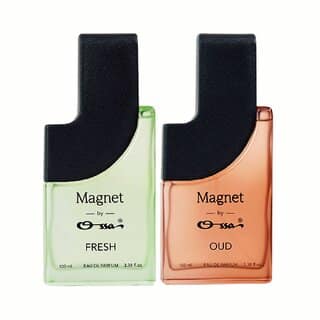 Ossa Magnet Fresh Oud Unisex Eau De Parfum Combo Long Lasting Fragrance Perfume for Men Women (Pack of 2)
