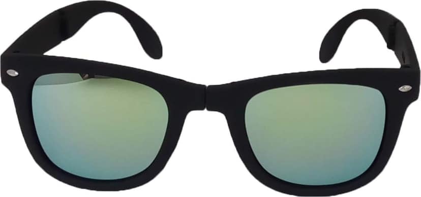 HRINKAR Unisex Rectangular Sunglasses Black & Grey Frame, Silver & Golden Lens (Medium) - Pack of 2 view 2