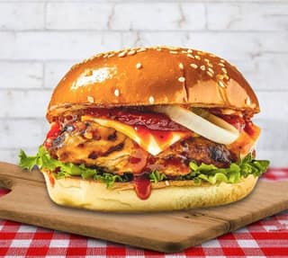 Red hot chicken burger