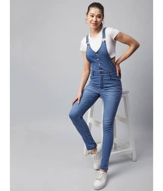 StyleStone Blue Denim Casual Pants - Single