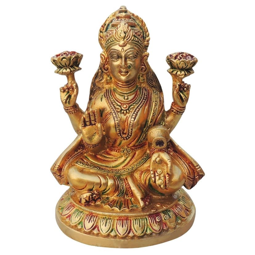Brass Showpiece Laxmi Ji God Idol Statue (BSMAS1332 L) view 2