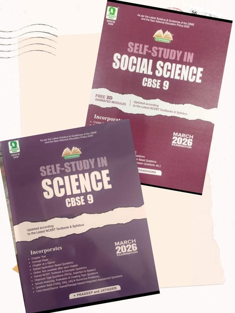 Evergreen Self Study In Social Science & Science Combo set for 2 | For 2026 Examinations (Class 9) | Paperback – 1 January 2025