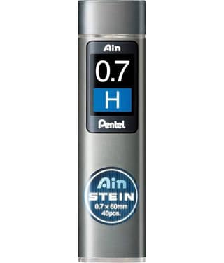 Pentel Ain Stein Mechanical Pencil Lead, 0.7mm H, 40 Leads (C277-H)