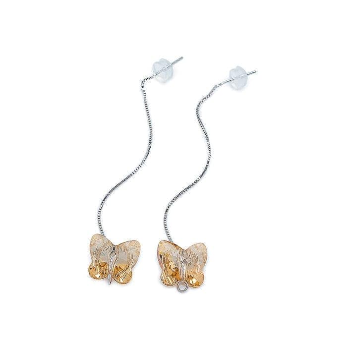 Silver Butterfly Slay Earrings view 5