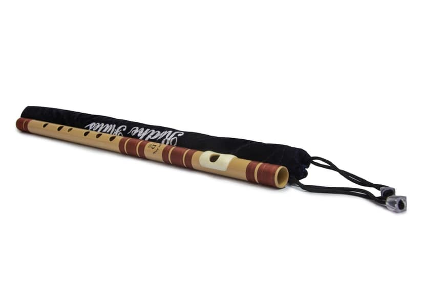 Radhe Flutes PVC Fiber D Natural Bansuri Middle Octave RIGHT Handed With VELVET COVER view 4