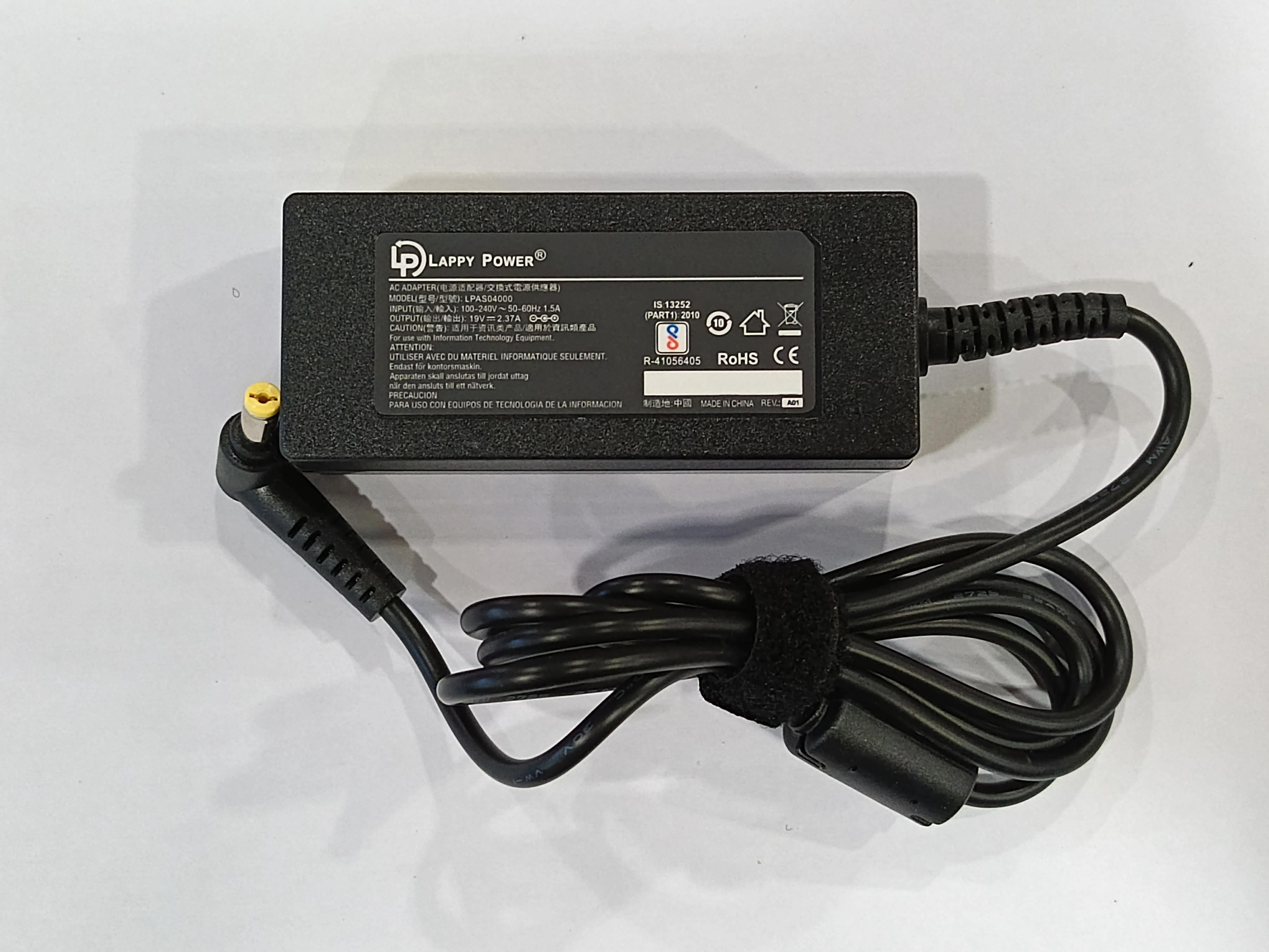 Laptop Adapter compatible for ACER (45W 2.37A 19V) - 5.5mm x 1.7mm Pin
