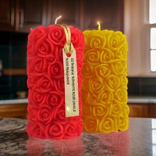 Rose Flower Shape Candle for Home Decor | Romantic Fragrance Candles | Smoke-Free Pillar Candle | Romantic Night