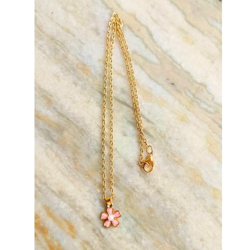 Jewelryklub Gold Plated Jewelry Set Combo Of 1 Pendant Chain Necklace + 3 Pairs Stud Earrings For Women and Girls (Design F) view 5