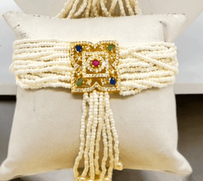 Belt Set With CZ Stones and Pearls - Signature Collection By Amit Chauhan And Sons view 2