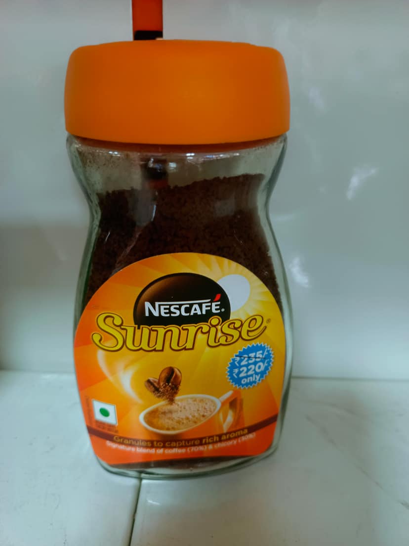 Nescafe sunrise coffee jar
