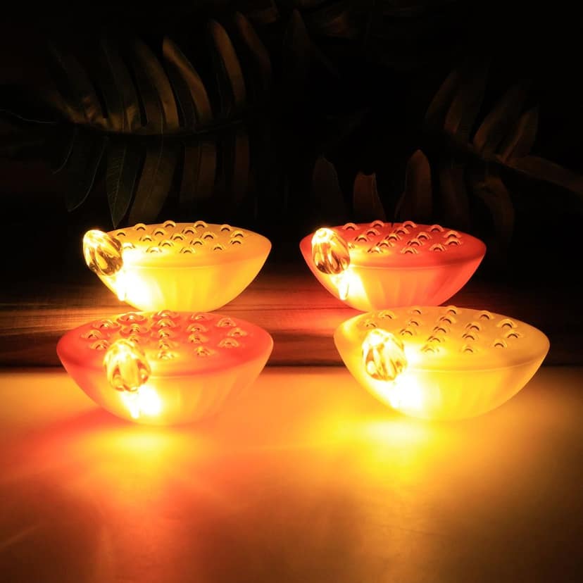 Lotus Canopy LED Decorative Lamps – Set of 4 Multicolor Lights view 2