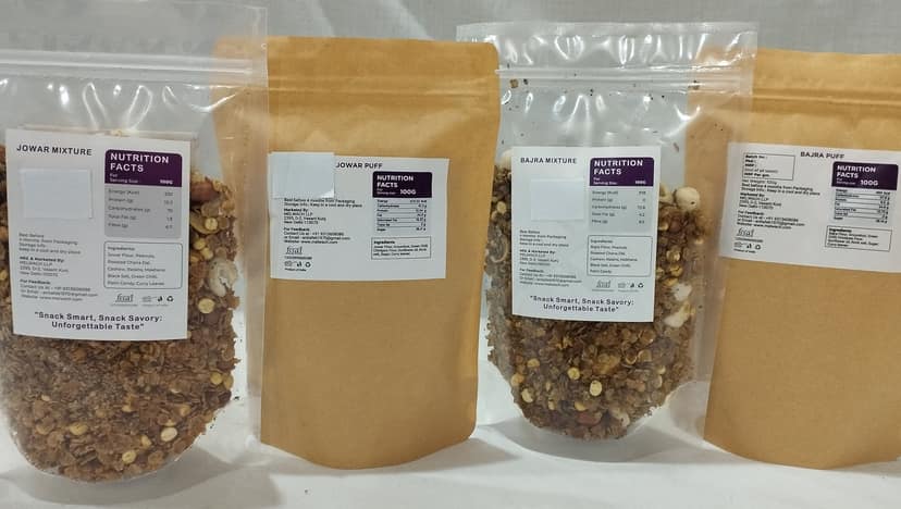 Jowar Bajra Snack Pack, Jowar Mixture (200g) + Puff (80g), Bajra Mixture (200g) + Puff (80g) view 2