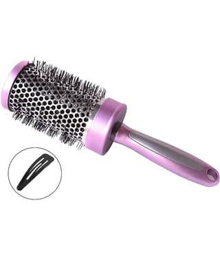 FOK Brush With 1 Pc TikTak Clip, Round Hair Brush