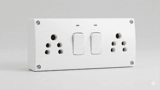 Heavy Duty 2 Way Extension Board with 10ft Cable | Individual Switches & LED Indicators | 3-Pin Power Strip for Home & Kitchen Appliances | White 2-Socket Switchboard