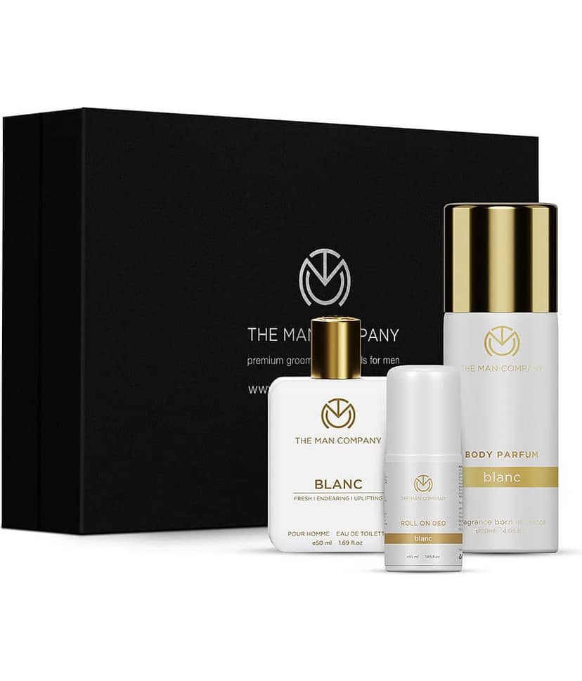 The Man Company Perfume Set of Blanc EDT, Roll-On Deo Deodorant Spray for Men 200 ml ( Pack of 3 )