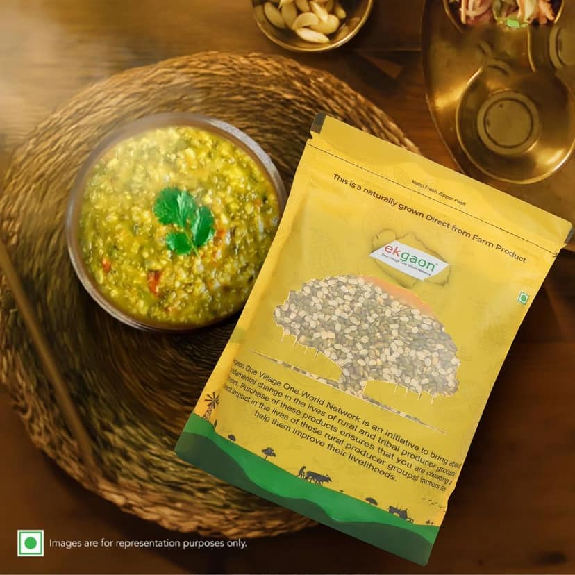 Unpolished Desi Moong Dal - Chhilka (Split with Skin Green Gram) 500 Gms view 3