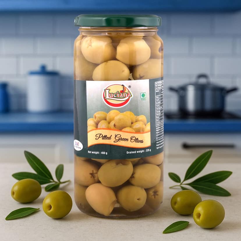 Green Pitted Olives – Premium Quality | Seedless Olives for Pizza, Pasta, Salads & Appetisers view 4