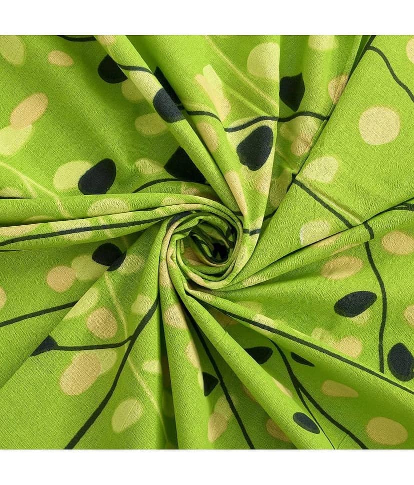 Cosito Cotton 1 Double Bedsheet with 2 Pillow Covers ( Green ) view 2