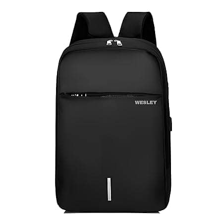 Wesley Zeus Usb charging Travel Laptop Backpack with 15.6 inch Laptop Compartment for men and women (Black) view 4