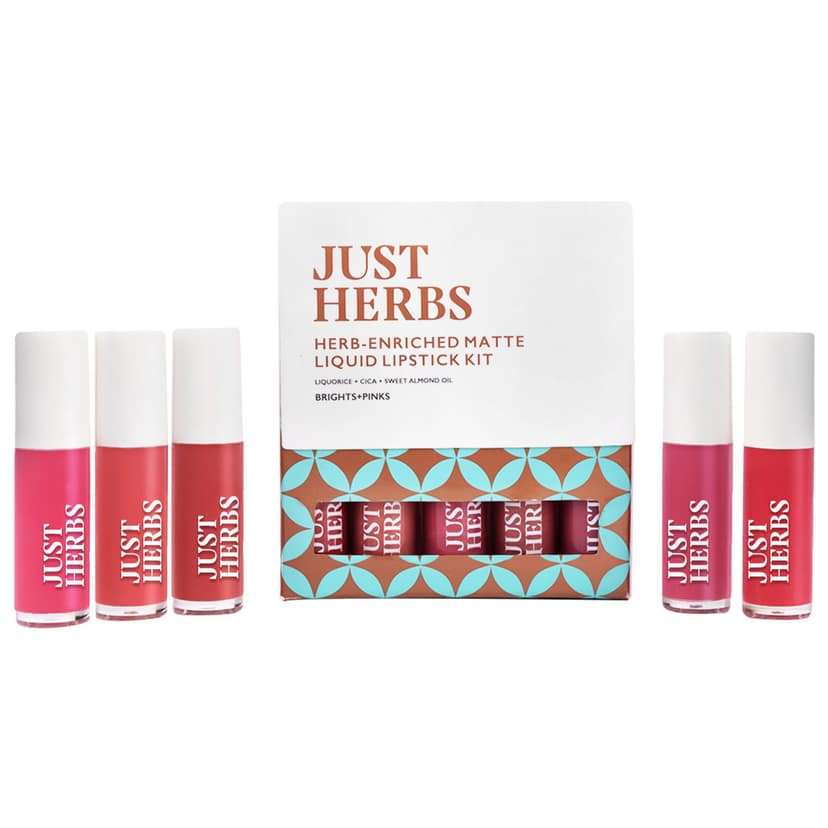 Just Herbs Enriched Liquid Lipstick Kit | Set Of 5 | Brights And Pinks view 2