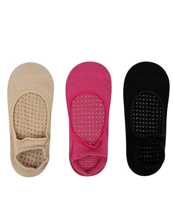 BALENZIA Socks Xpress Women’s Yoga Socks | Made with Bamboo Cotton & Spandex I Pack of 3 view 3