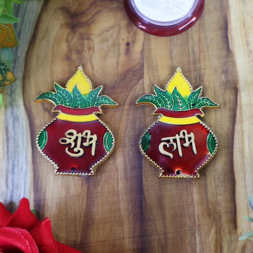 Shubh Labh Kalash Wall Hangings – Traditional Prosperity Decor Set view 2