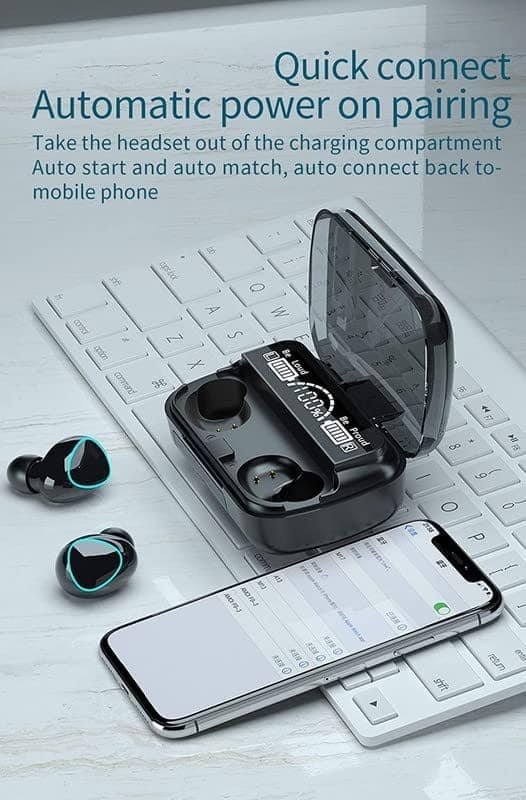 M10 Earbuds Bluetooth 5.1 Noise Canceling in ear Earbuds LED Display & Power Bank Bluetooth Headset view 6