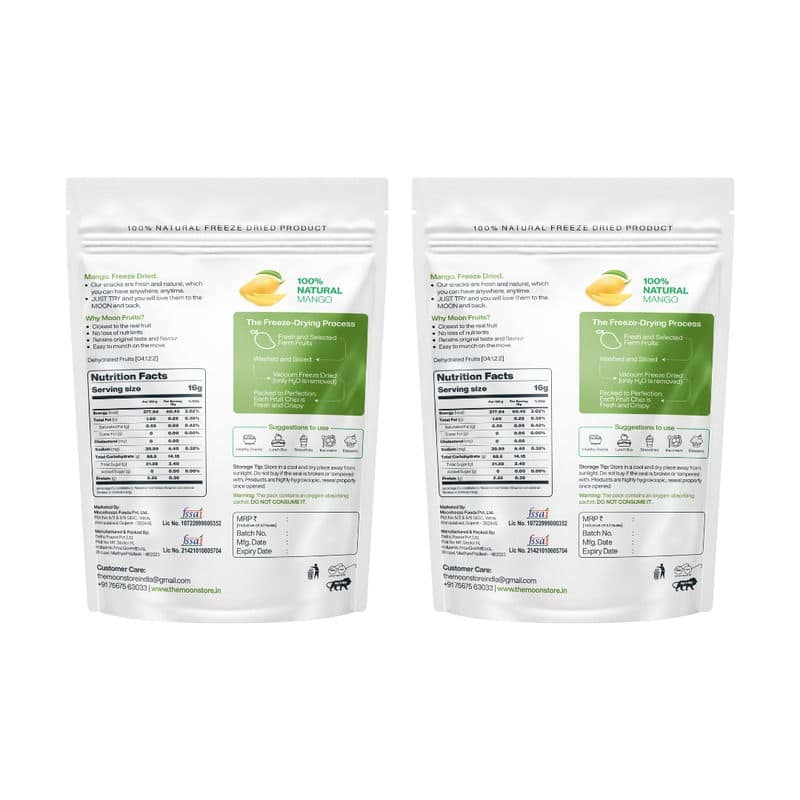 Moon Freeze Dried Mango Cubes, 16 gm - Pack of 2 view 2