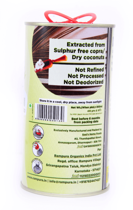 Rampura Cold Pressed Coconut Oil - 500 ml view 3