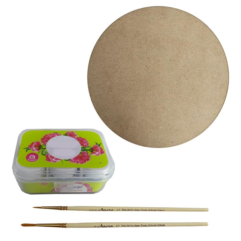 Pen Mandala On Round MDF DIY Kit by Penkraft view 2