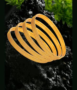 YOUBELLA Gold Bangle Set ( Pack of 1 )