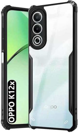 PLUGTECH Slim Shockproof Case | Matte Black Soft | Drop Protection | Precise Cutouts | Premium Mobile Cover for Oppo K12x