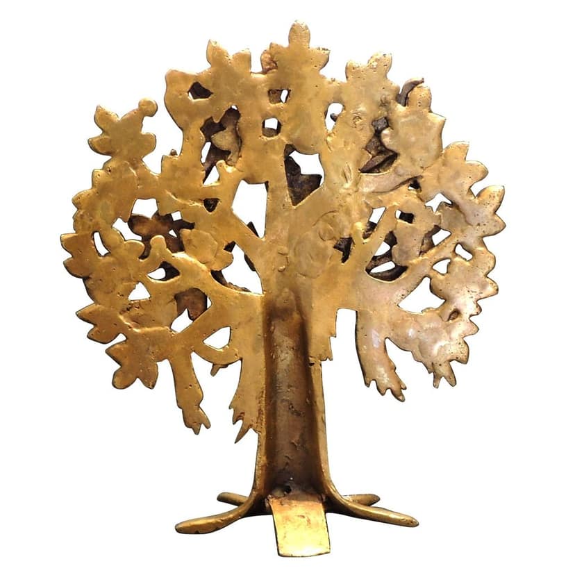 Brass Kalpavriksha Tree Table Decor | Vastu Wealth Showpiece, Height : 9.5 Inch (BSMAS1427 E) view 3