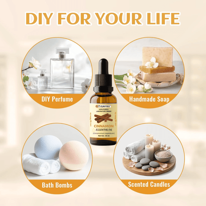Pure Cinnamon Essential Oil 15ml- Cinnamomum zeylanicum (100% Pure and Natural Therapeutic Grade) Pack Of 1 view 3