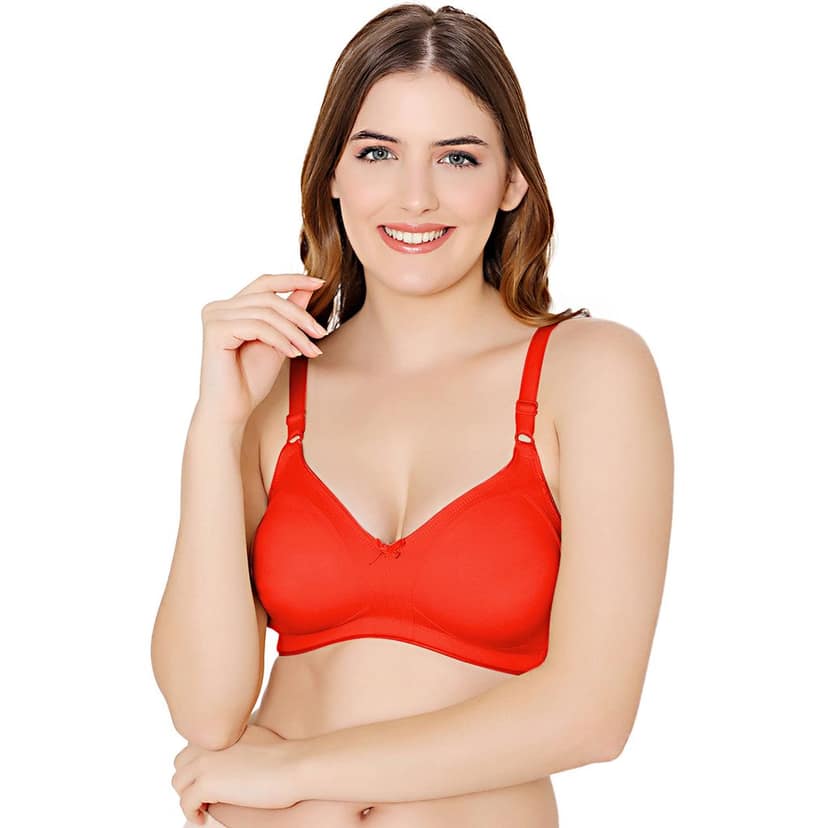 Bodycare polycotton wirefree adjustable straps moulded cup non padded bra-6576B