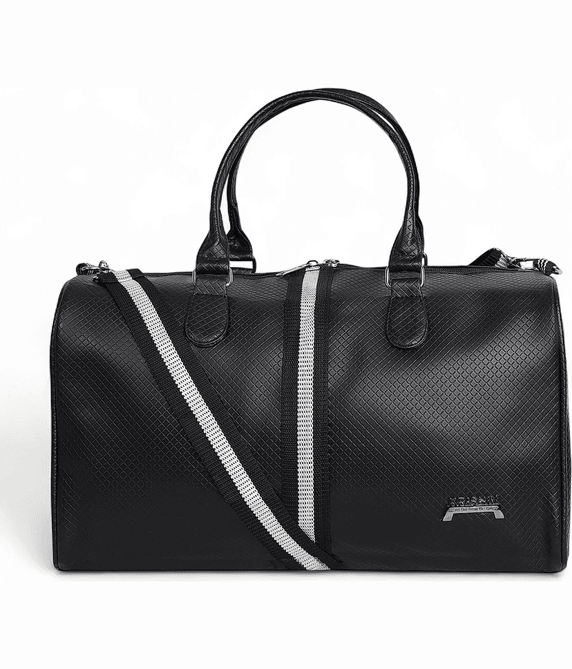 krishiv 23 Ltrs Black Artificial Leather Duffle Bag
