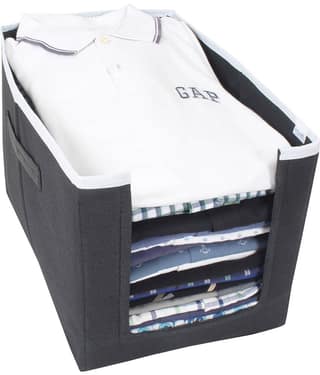 PrettyKrafts Shirt Stacker Closet Organizer - Shirts and Clothing Organizer - Exile - GreyBlack